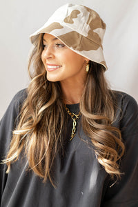 mode, austin cow print bucket hat