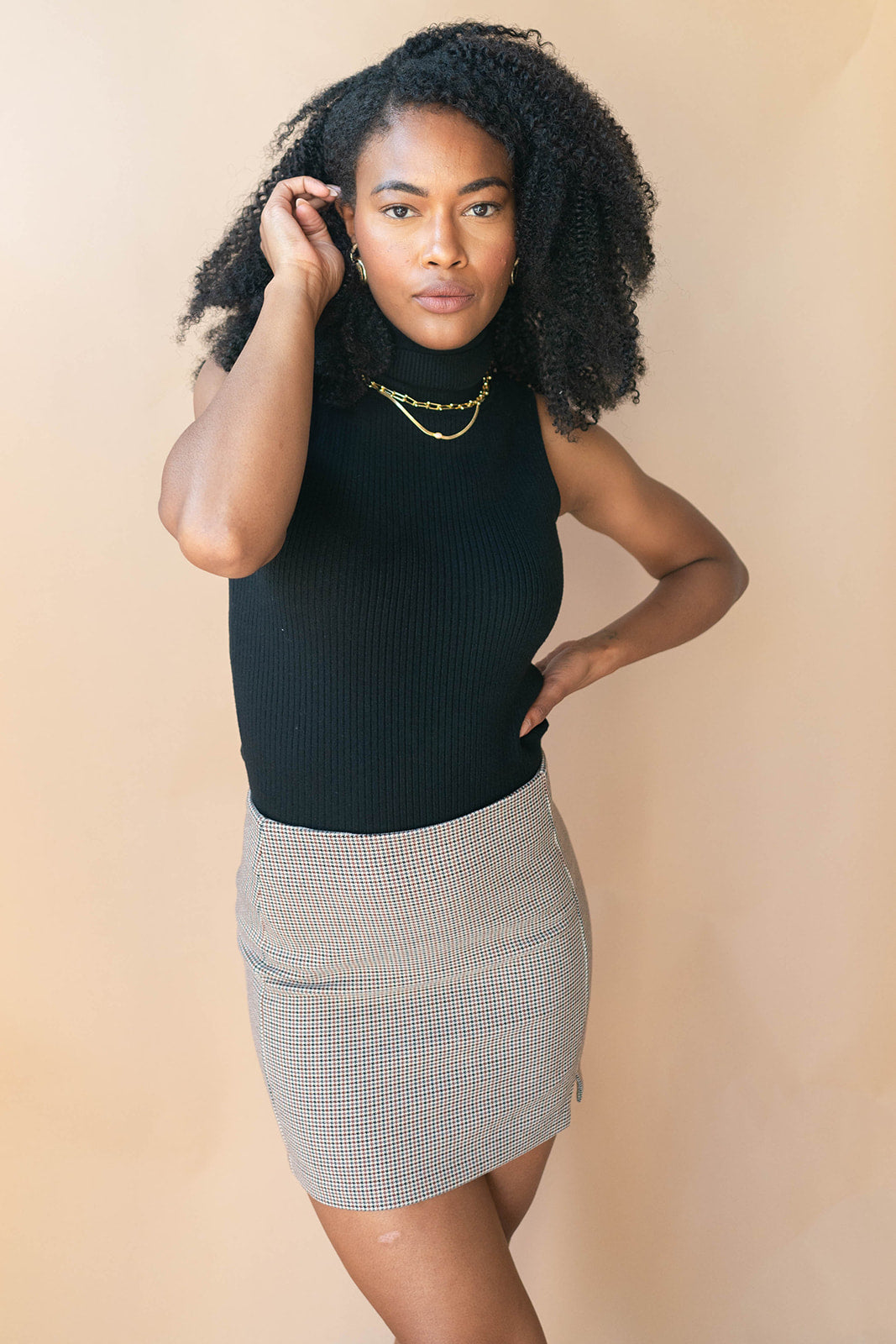 mode, emerie turtleneck neck top