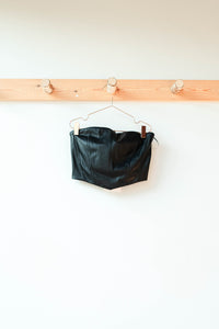mode, tasha vegan leather corset