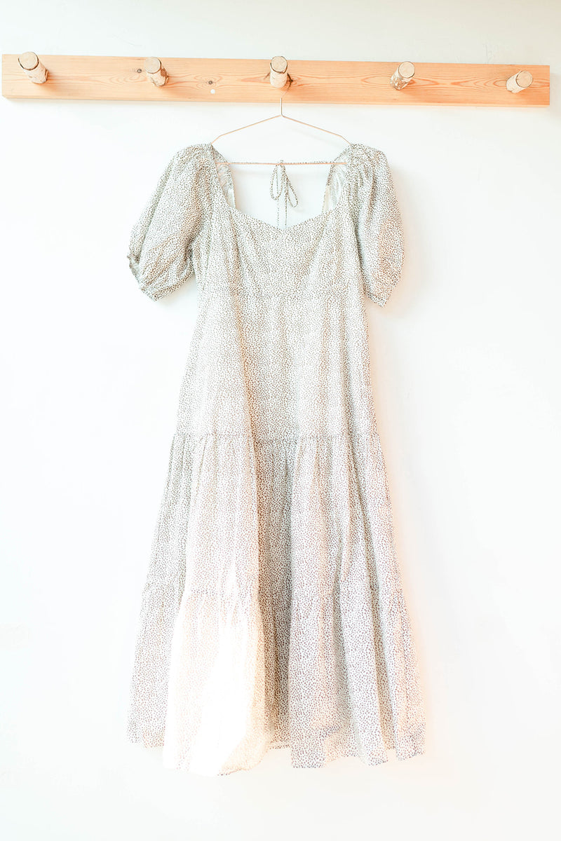 mode, waller tiered midi dress