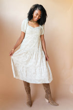 mode, waller tiered midi dress