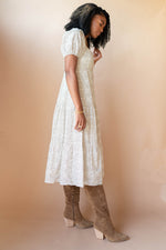 mode, waller tiered midi dress