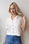 mode, easy saturday collared top