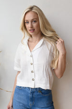 mode, easy saturday collared top