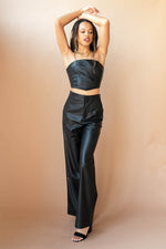mode, tasha vegan leather corset