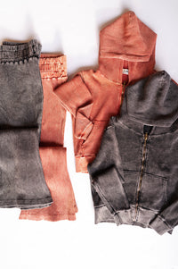 mode, waffle mineral washed jacket