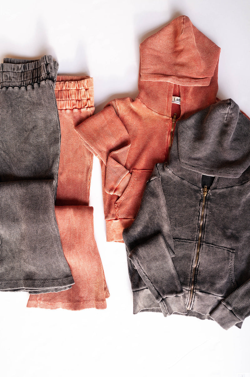 waffle mineral washed jacket