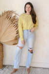 mode, mellow yellow sweater