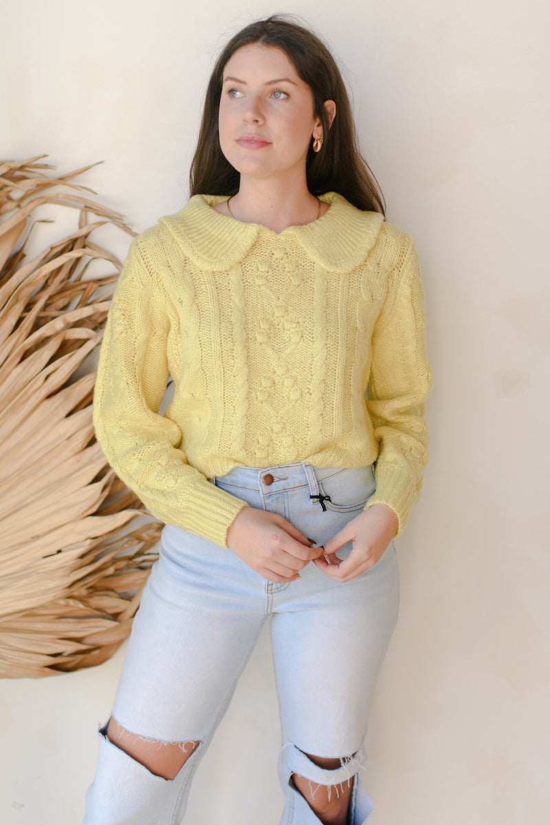 mode, mellow yellow sweater
