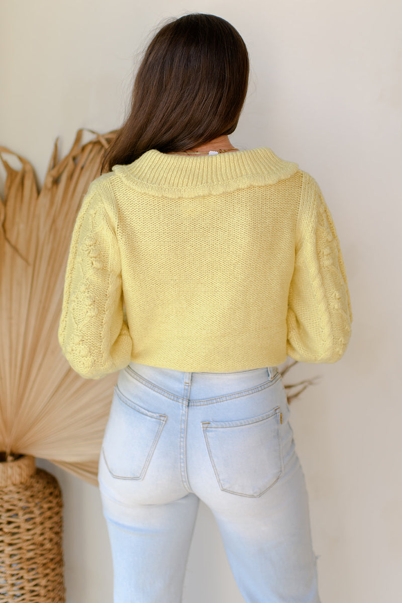 mode, mellow yellow sweater