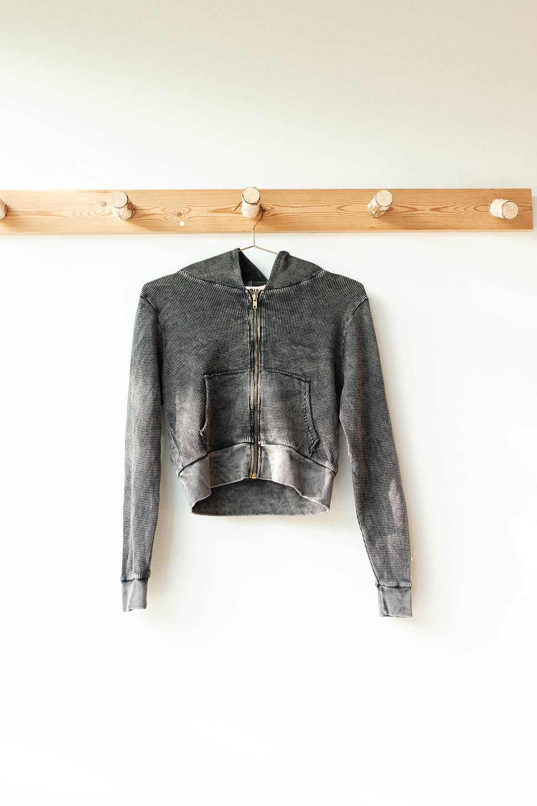 mode, waffle mineral washed jacket