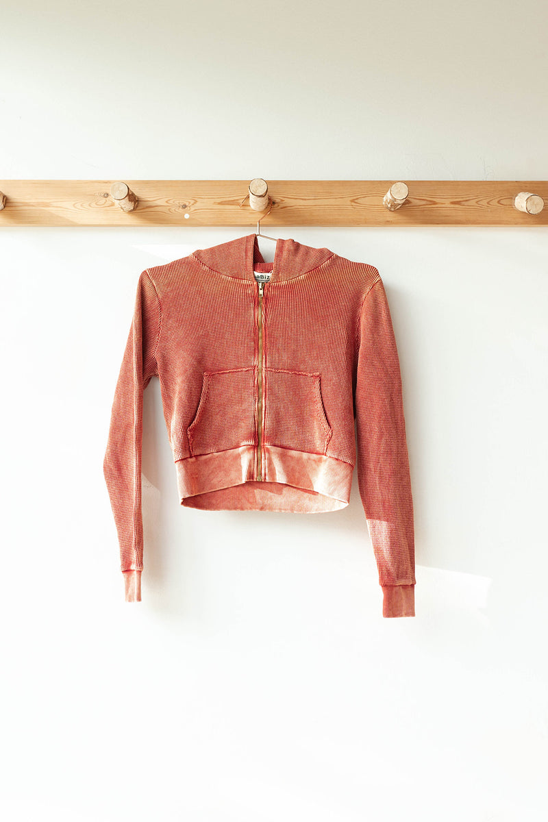 waffle mineral washed jacket