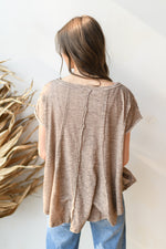 mode, a-line washed knit top