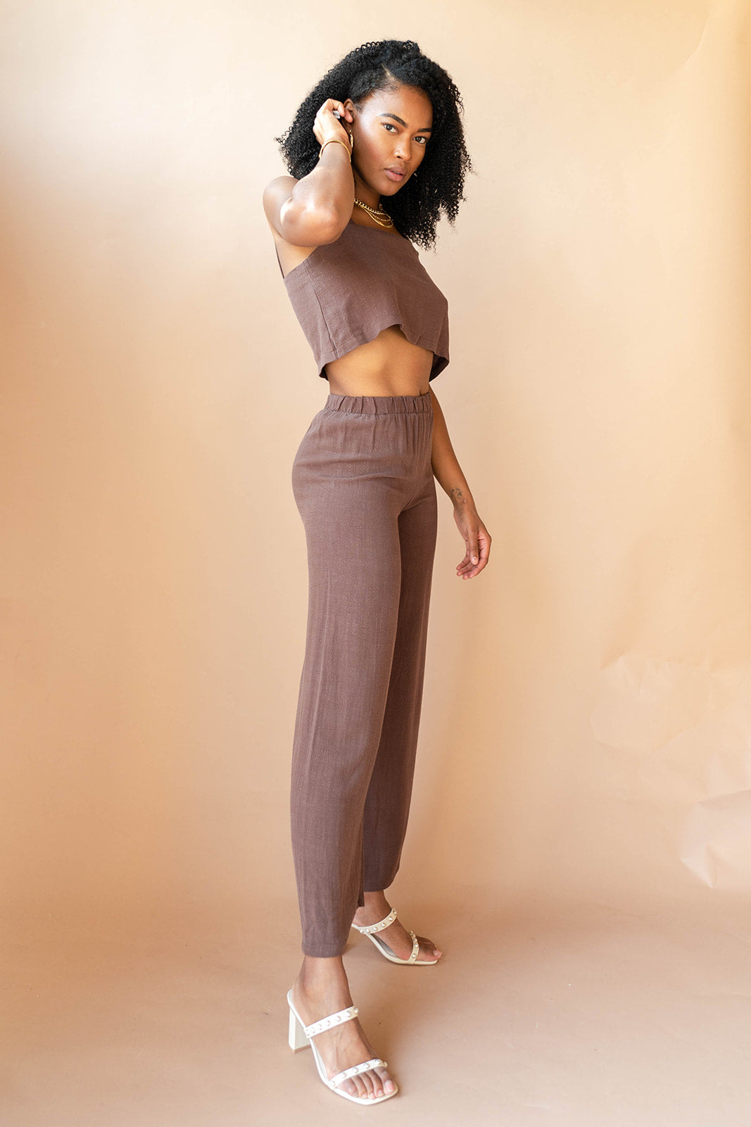 mode, catalina linen palazzo pants