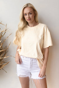 mode, side snap oversized tee