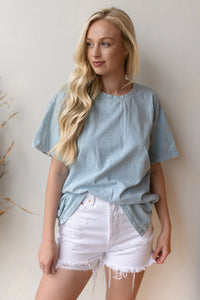 mode, side snap oversized tee
