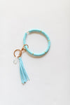 mode, happy beaded key ring