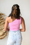 mode, to the side one shoulder knit crop