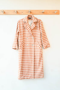 mode, elegant houndstooth coat