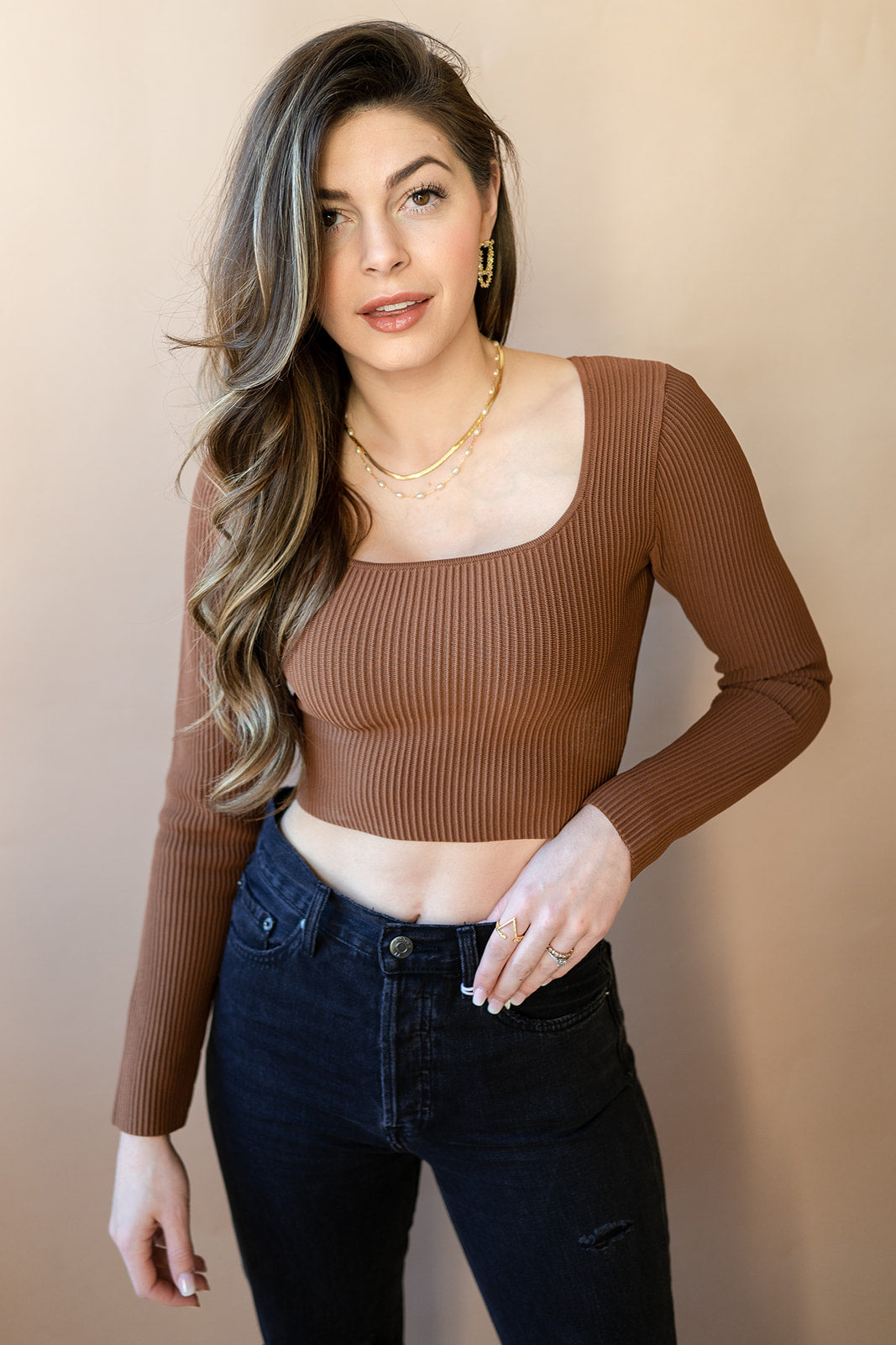 mode, margot ribbed top