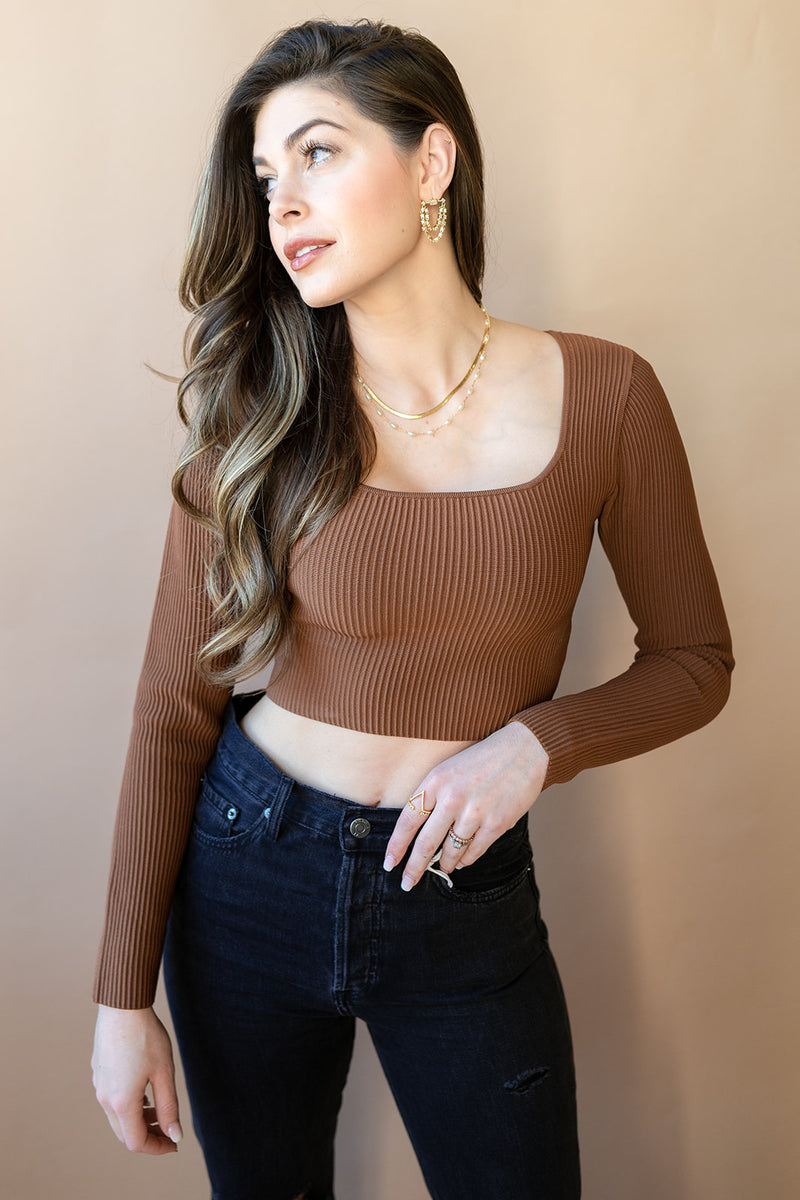 margot ribbed top