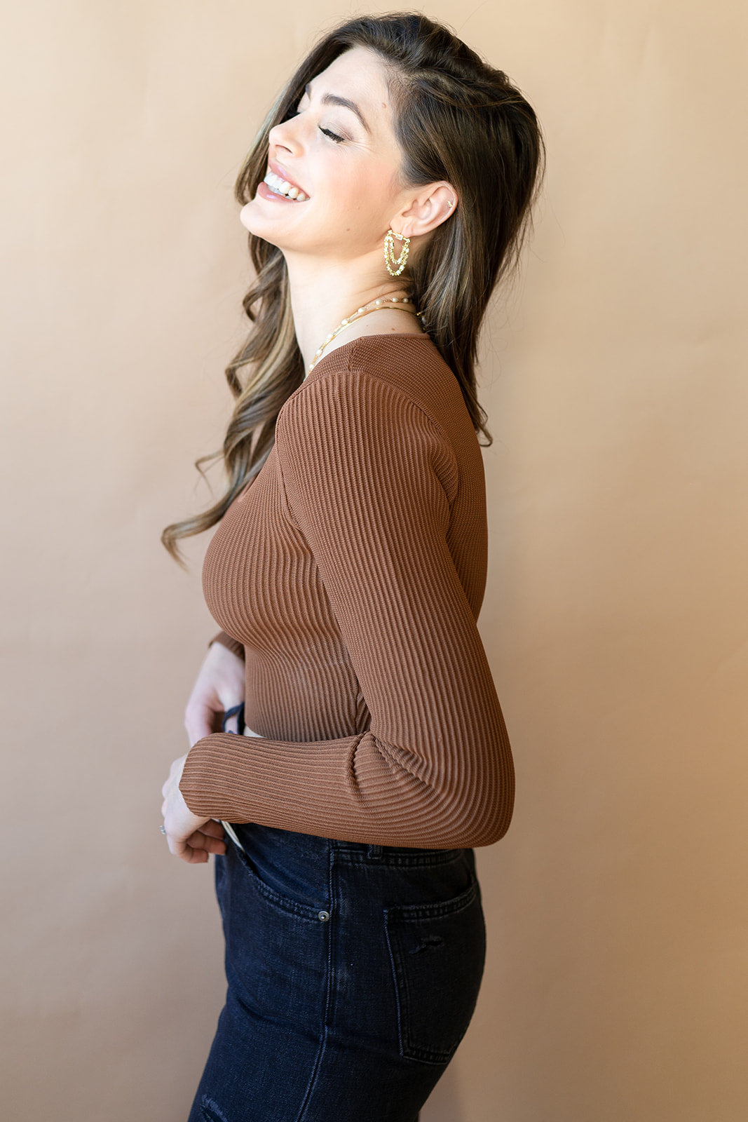 mode, margot ribbed top