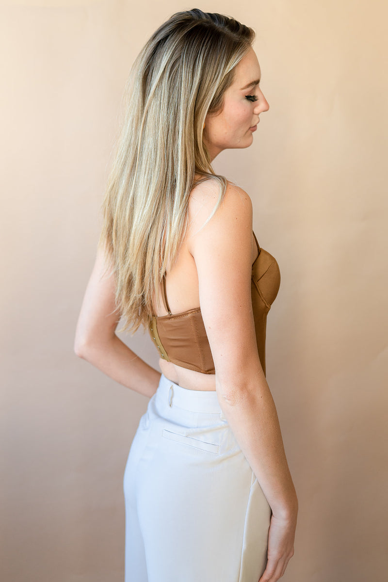 mode, midnight corset top