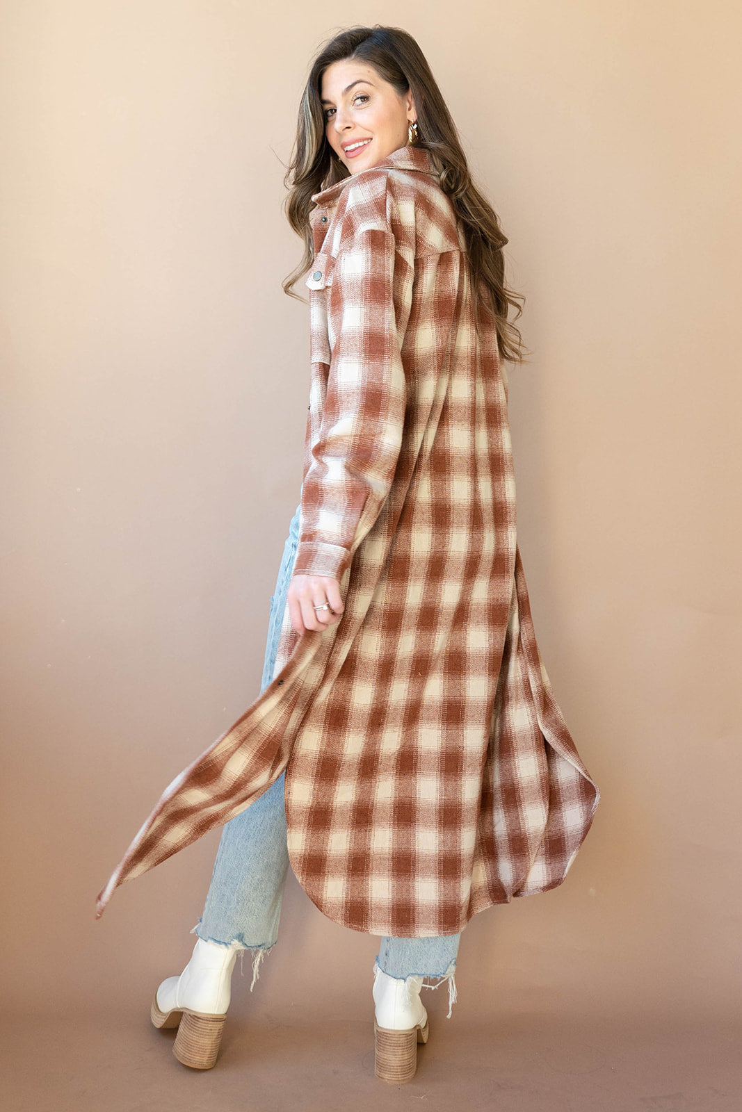 mode, sedona plaid shacket
