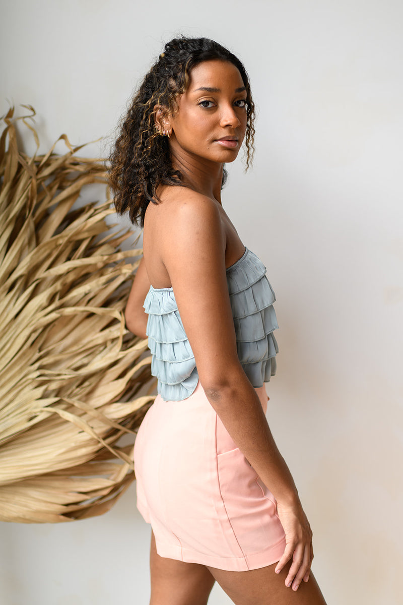 mode, dazzle me strapless top
