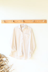 mode, corduroy story button up top