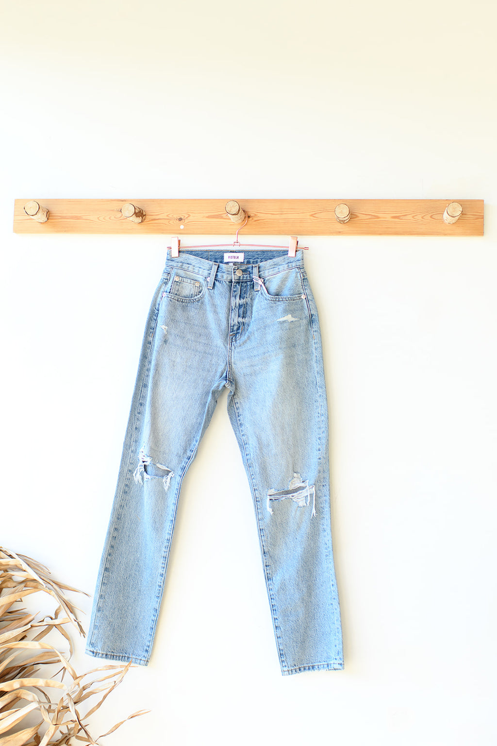 mode, keaton high rise slim straight jeans