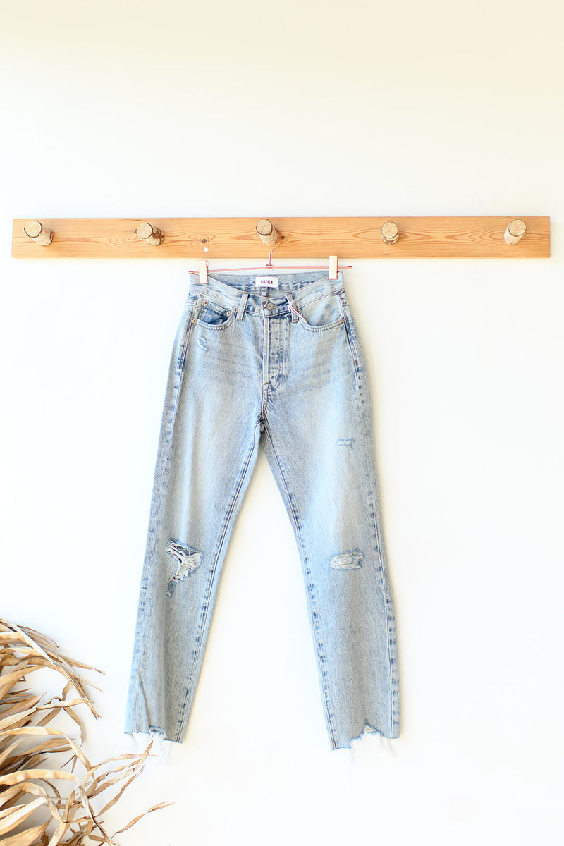 mode, charlie high rise straight jeans