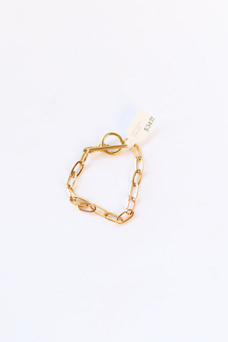 gold toggle bracelet
