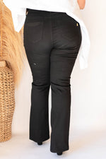mode, amelia front slit jeans