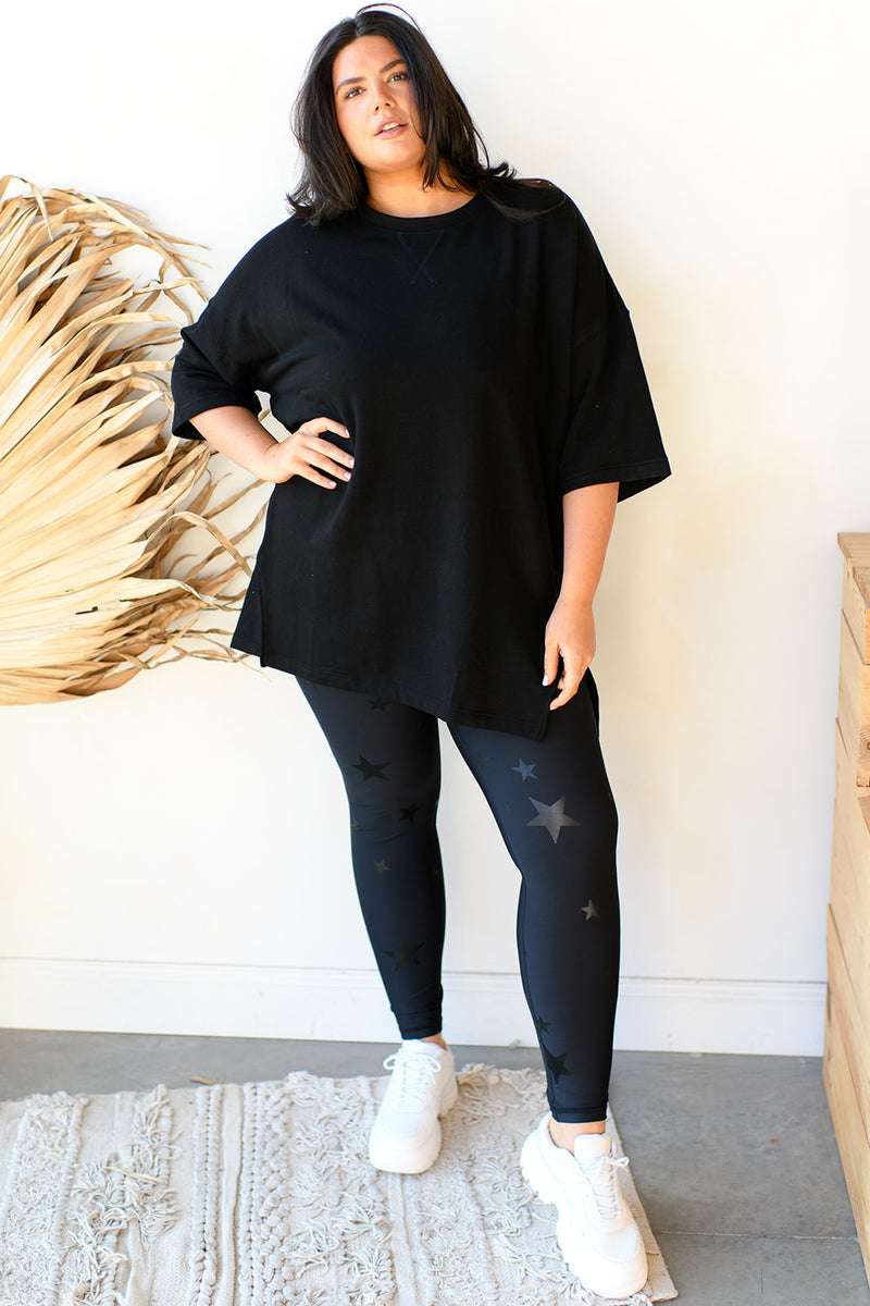 mode, lazy day longline top