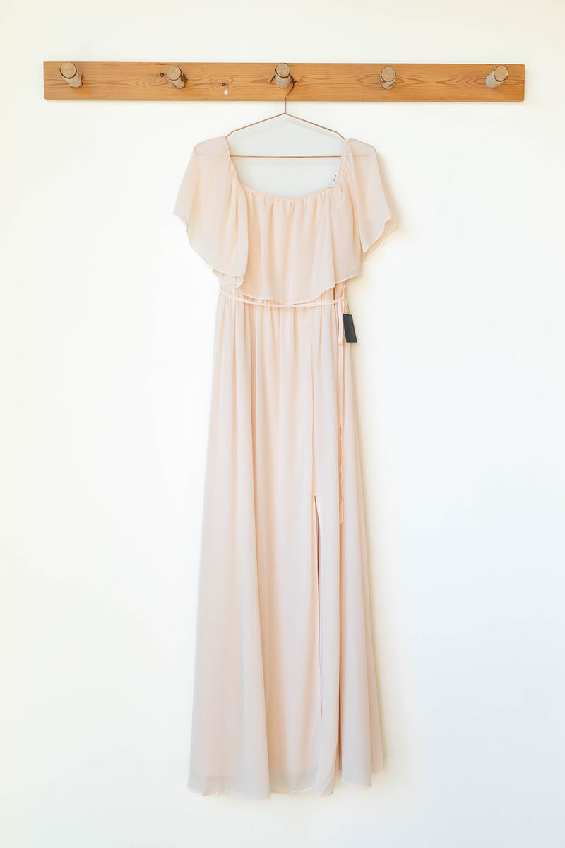 mode, true intentions off shoulder dress