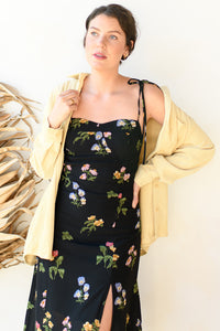mode, corduroy story button up top