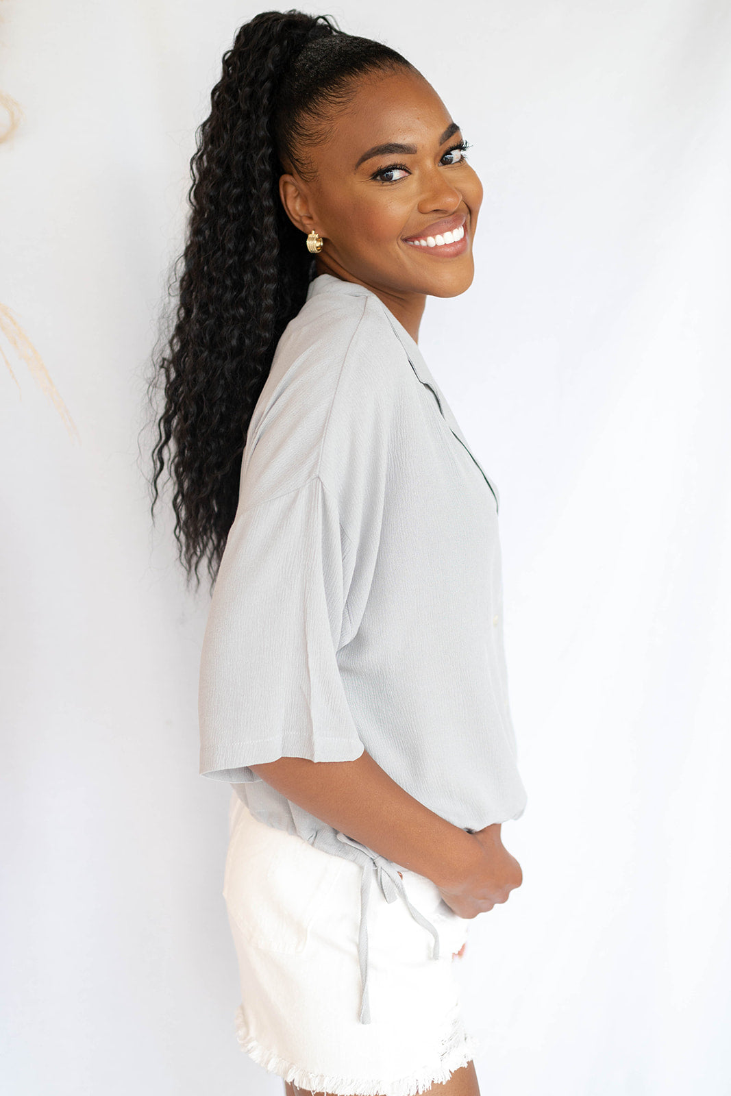 mode, light the sky blouse