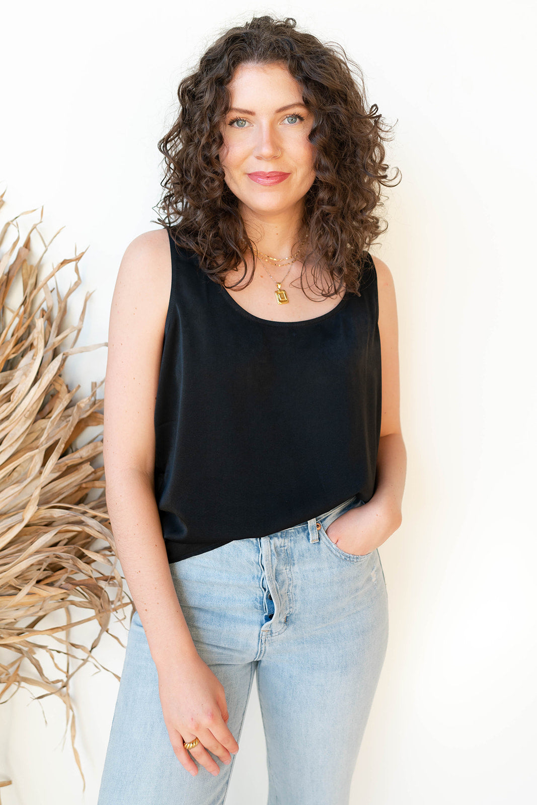 mode, sandi silk tank