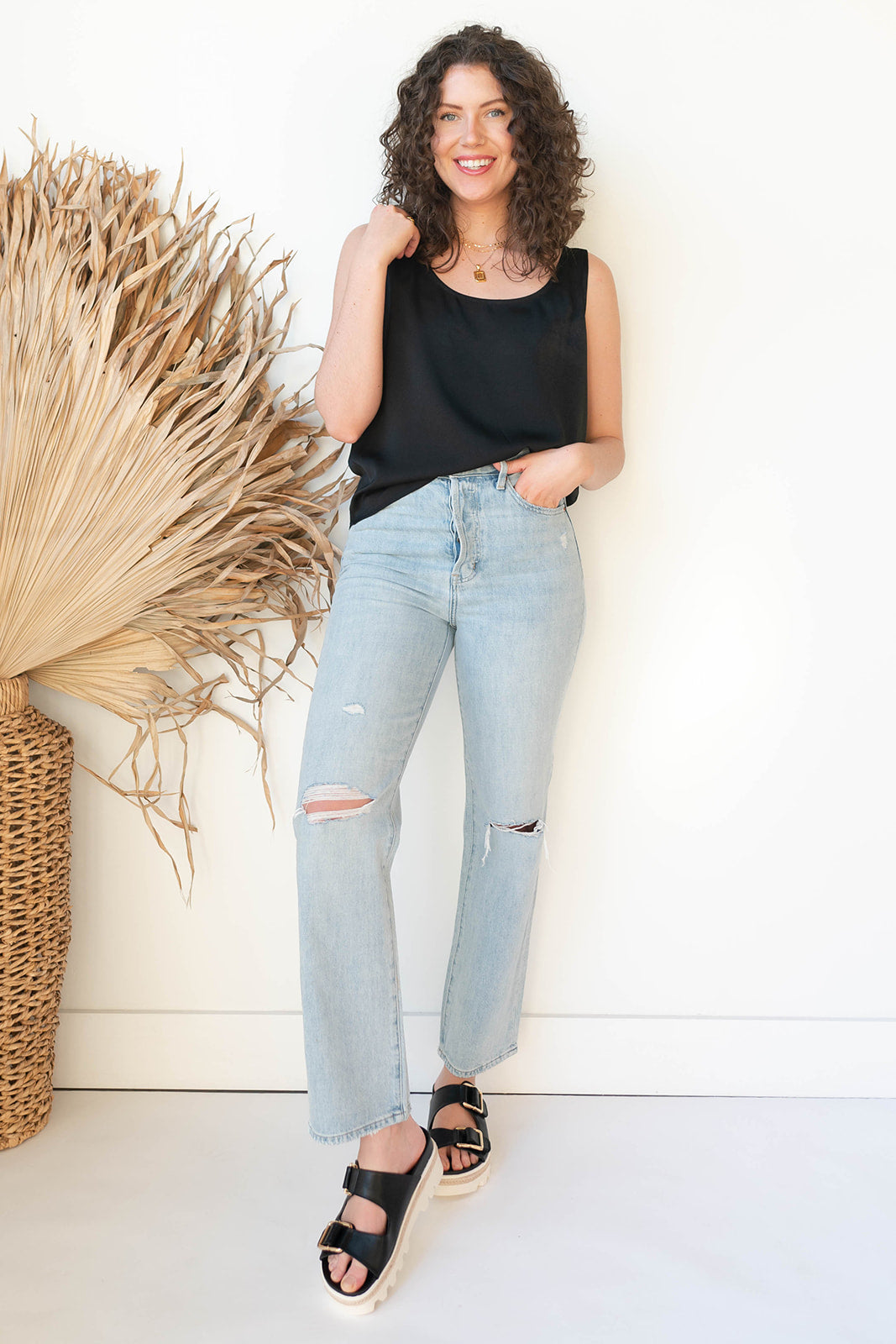 mode, sandi silk tank