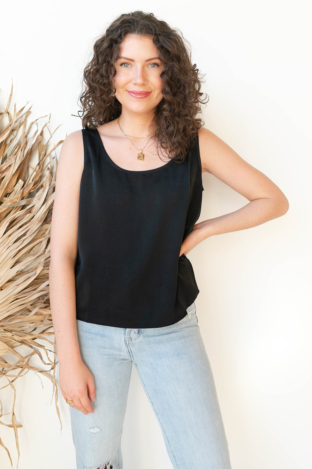 mode, sandi silk tank