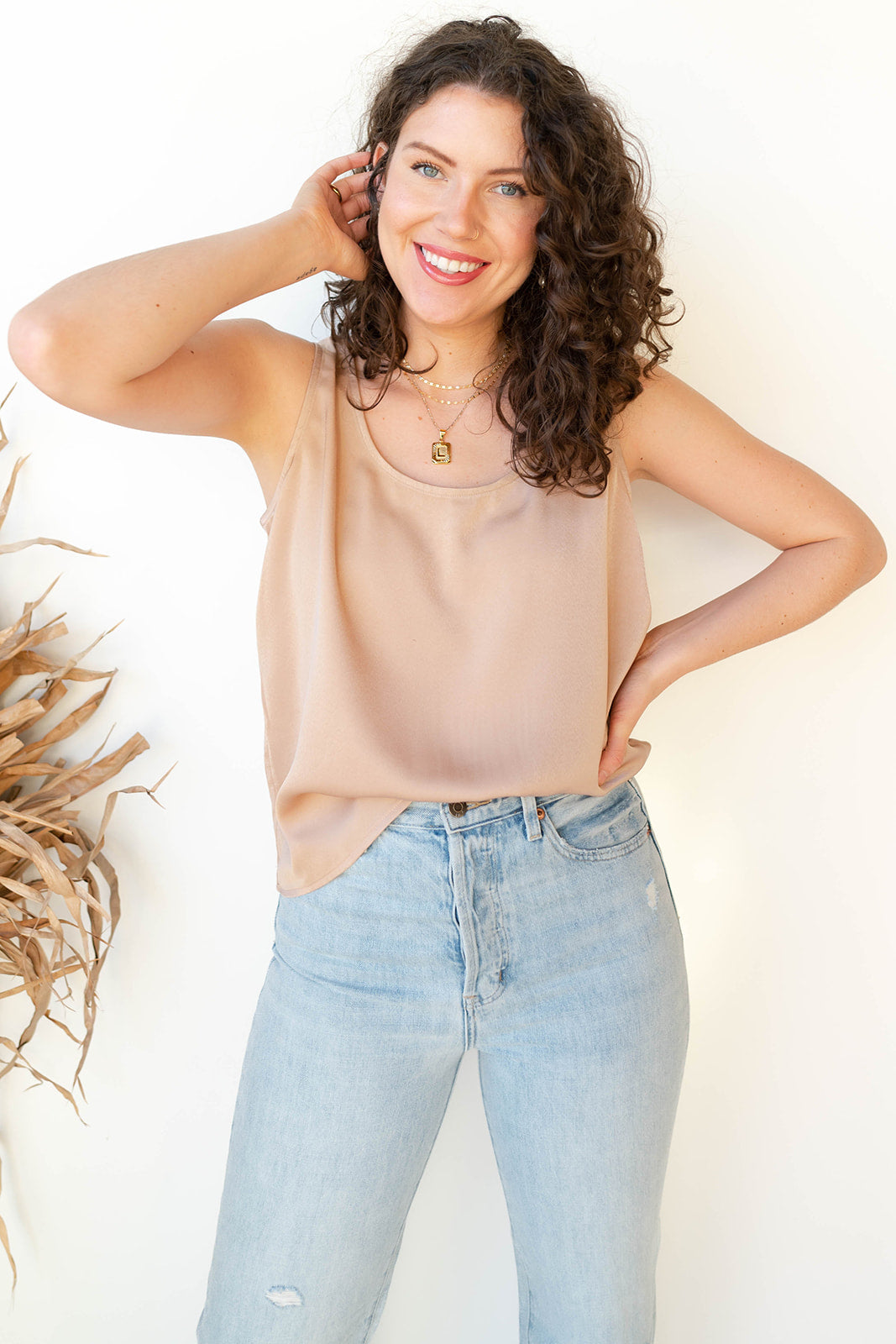 mode, sandi silk tank
