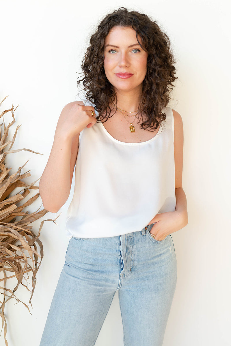 mode, sandi silk tank