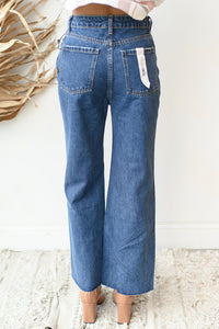 mode, gabi crop flare wvn denim pant