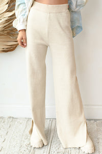 mode, side with me slit sweater pants