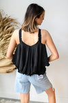 mode, date night frills crop top