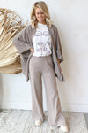 waffle knit kimono
