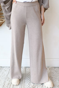 mode, side with me slit sweater pants