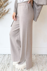 mode, side with me slit sweater pants