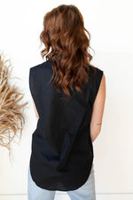 mode, nancy button up tank